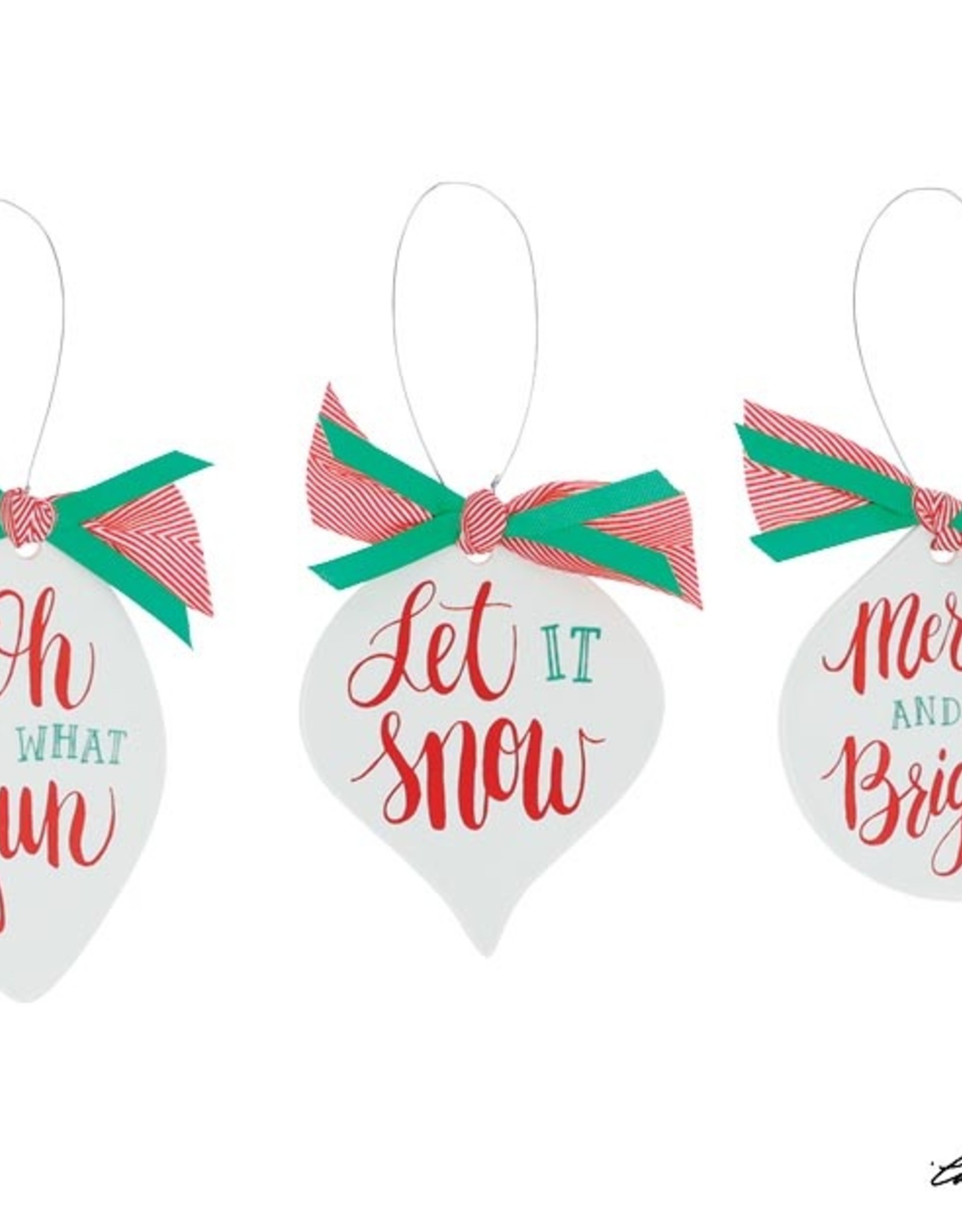 Wink Whimsical Message Ornament
