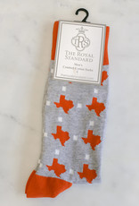 Wink Texas Pride Socks Gray/Burnt Orange