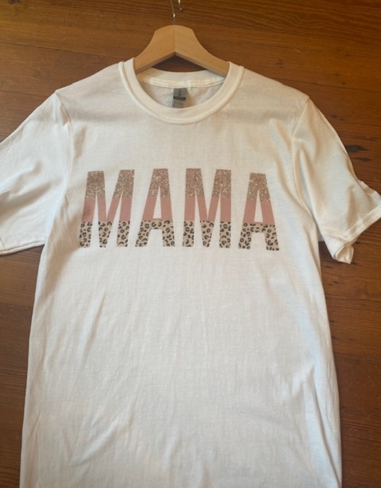 Wink Mama Pink & Leopard Graphic Tee