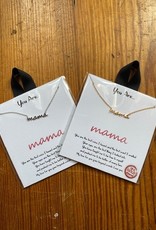 Wink Mama Script Necklace