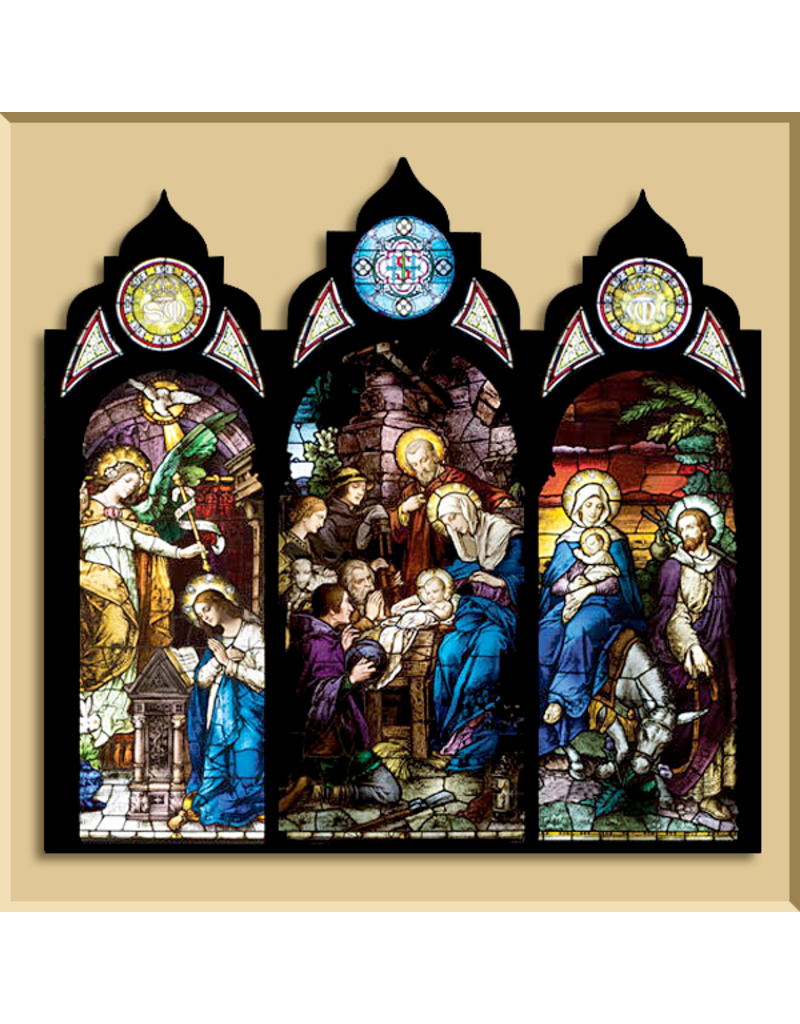 Christmas Card Triptych - Stained Glass