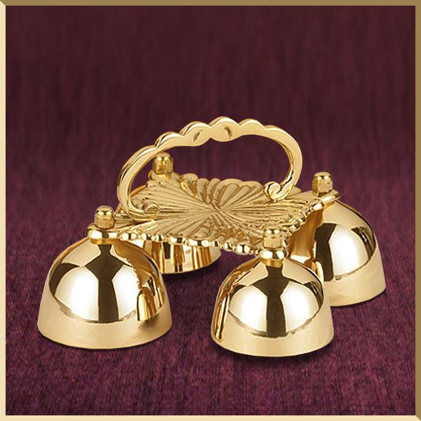 Sanctus Bells with Scalloped Handle - Biretta Books