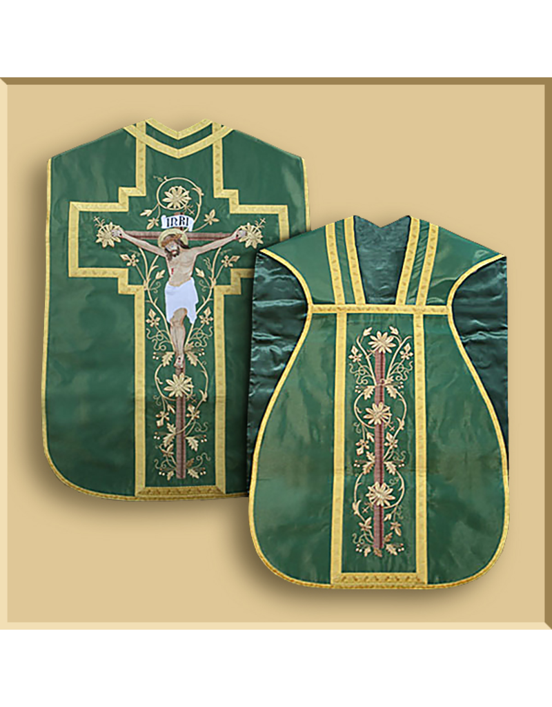 Roman low mass set with crucifixion embroidery  various colors Roman low mass set with crucifixion embroidery  various colors