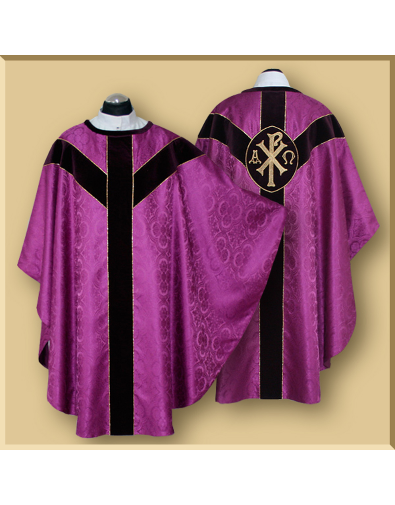 Splendor of the Father Semi-gothic Low Mass Set with Velvet Orphreys - Various Colors