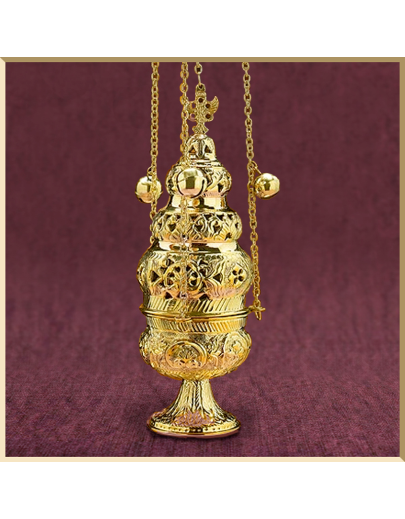 Sudbury Brass Ornate Censer with 12 Bells