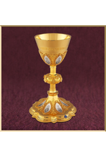 Gothic Style Chalice with Paten & Case