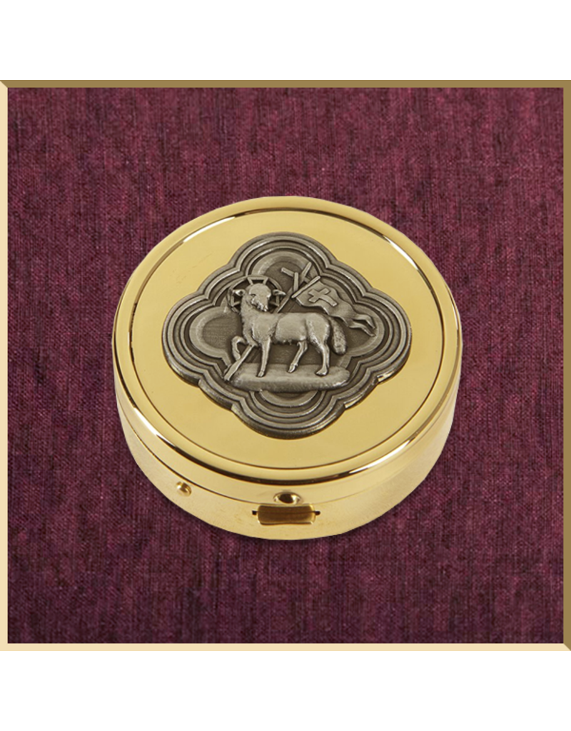 Sudbury Brass Agnus Dei Pyx-Gold Plated