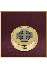 Sudbury Brass Jerusalem Cross Embossed Pyx- 3 pk