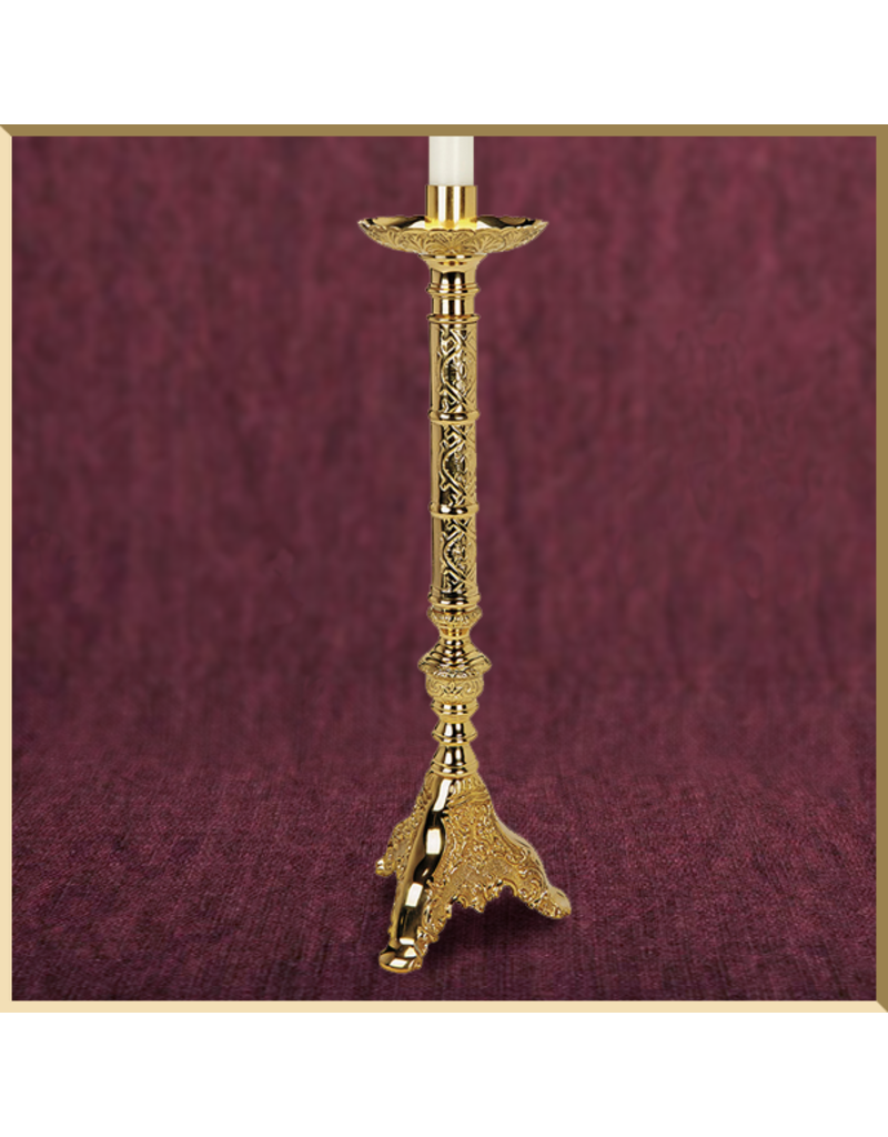 Sudbury Brass Roma Series Tall Altar Candlestick - 24in