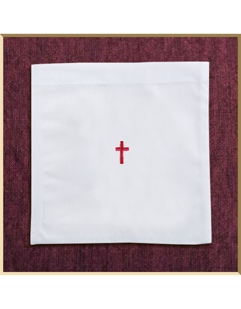 RJ Toomey Red Cross Linen Chalice Pall-12pk