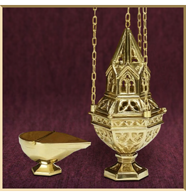 Sudbury Brass Censer and Boat Set