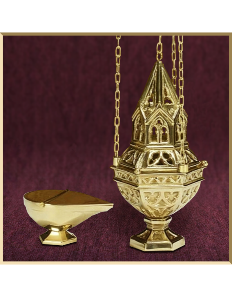 Sudbury Brass Censer and Boat Set