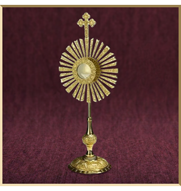 Sudbury Brass Budded Cross Monstrance with Removable Luna