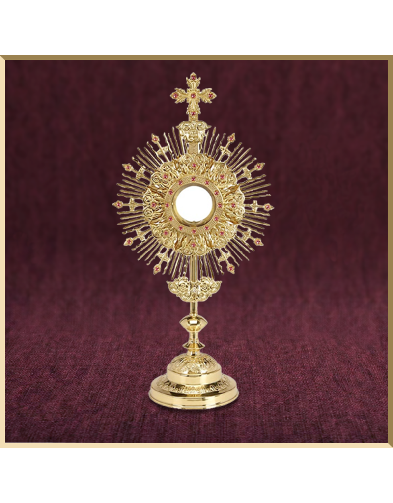 Sudbury Brass Jewelled Monstrance with Case