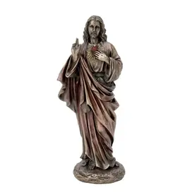 GOLDSCHEIDER OF VIENNA Sacred Heart Jesus, cold cast bronze, 8"