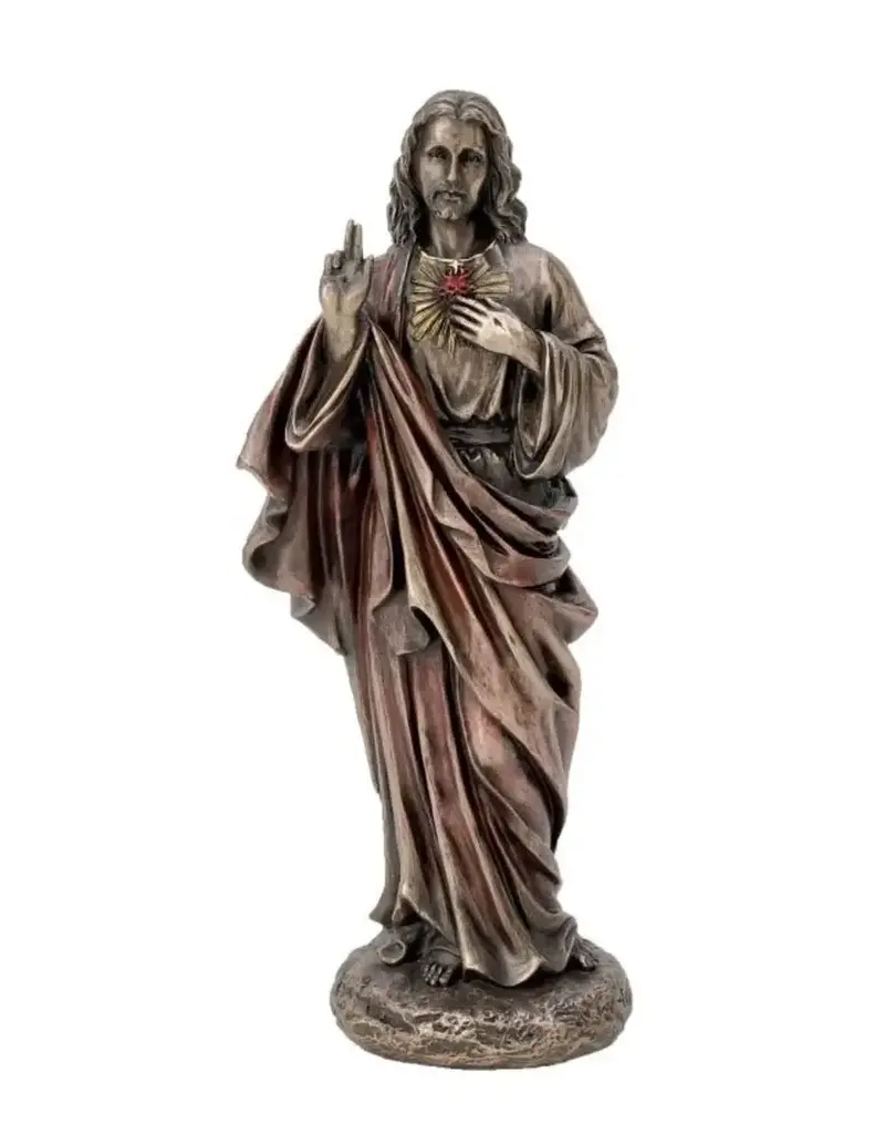 GOLDSCHEIDER OF VIENNA Sacred Heart Jesus, cold cast bronze, 8"