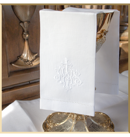 St. Martha’s Guild Premium Linen Purificator with Embroidered IHS
