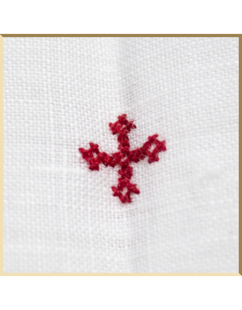 St. Martha’s Guild Premium Linen Purificator with Embroidered IHS