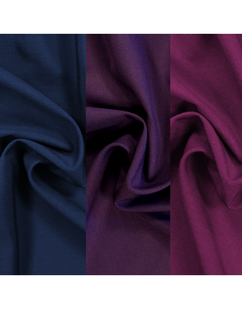 Liba Fabrics Linen Weave Polyester Fabric-Purples/Blues