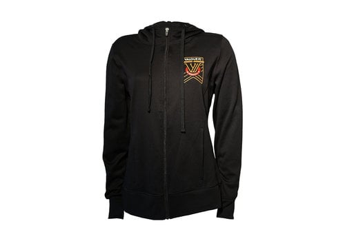 ESA Women's Fleece Full Zip Black Crest Hoodie