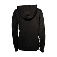 Women's Fleece Full Zip Black Crest Hoodie