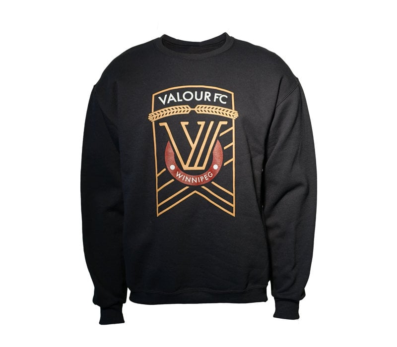 Valour Crest Black Crew Neck