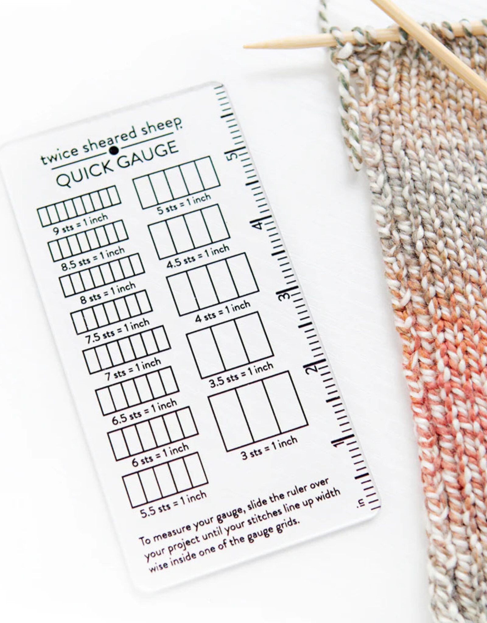Twice Sheared Sheep Quick Gauge Ruler