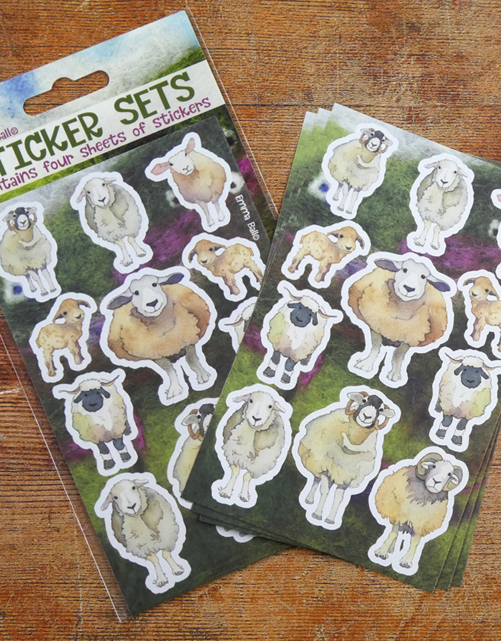 Emma Ball Felted Sheep Sticker Set