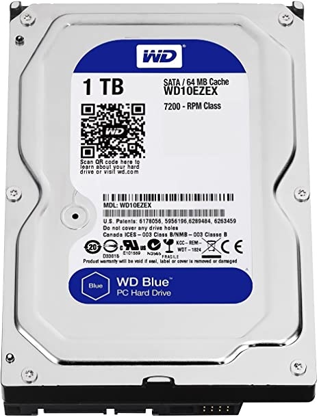 Western Digital Blue 3.5'' 1TB SATA 7200RPM 6 Gbps, 7200RPM, 2 yr mfg. warr
