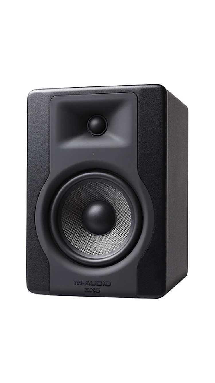 Apple M-Audio BX5 D3 Pro Studio Monitor Speaker w/10 Foot 3.5mm TRS Dual 1/4" Y Cable