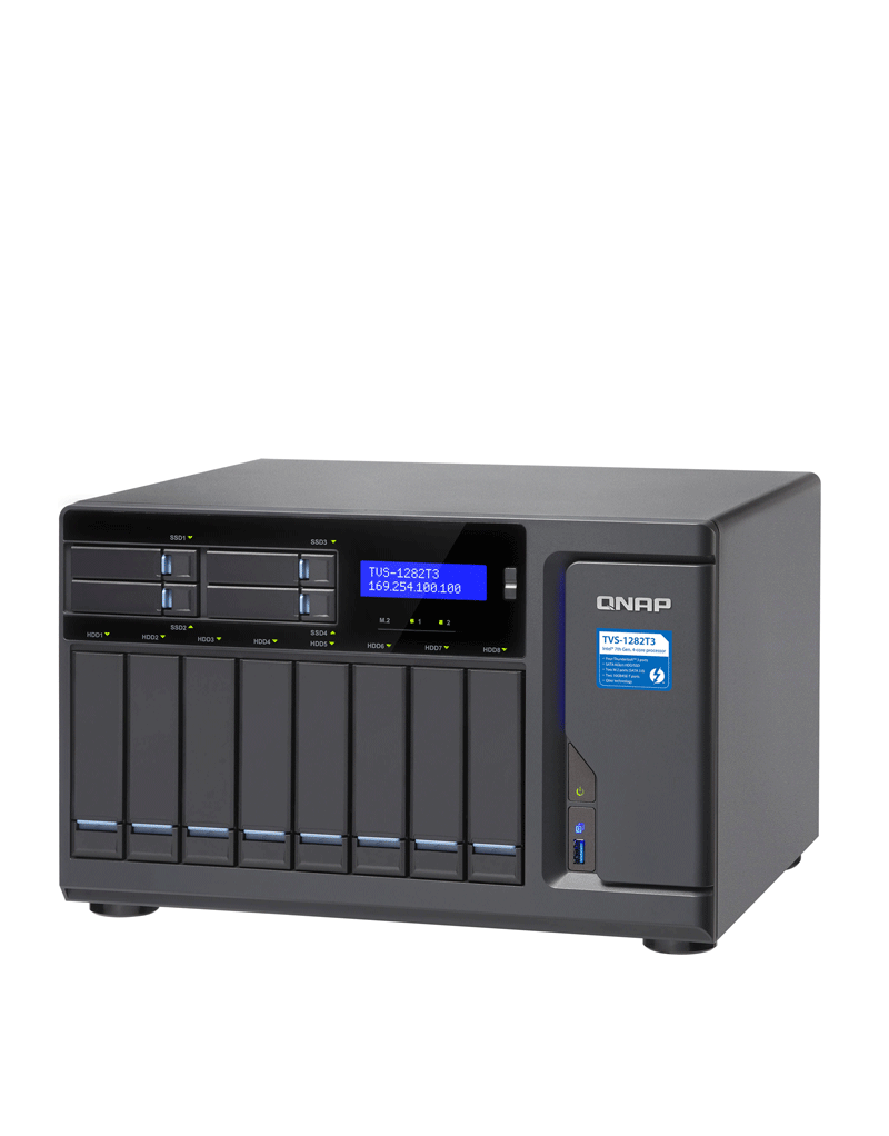 Apple QNAP Turbo 3.6GHz QC i7 / 96 TB / 32 GB RAM / 12-Bay SAN/NAS/DAS Server