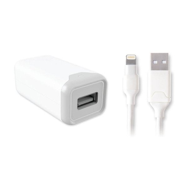 Qmadix USB Travel Charging 2.4 amp Kit (Wall Charger+ Lightning cable)