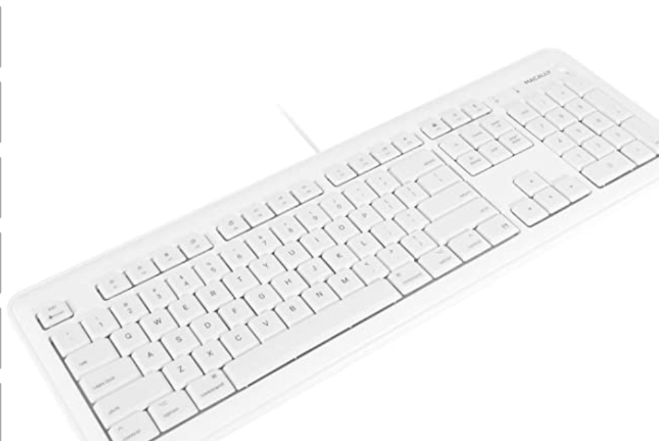 Macally LARGE PRINT 7-Color Backlit Full size USB keyboard