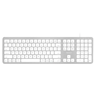 Macally Space Gray Ultra Slim USB Wired keyboard