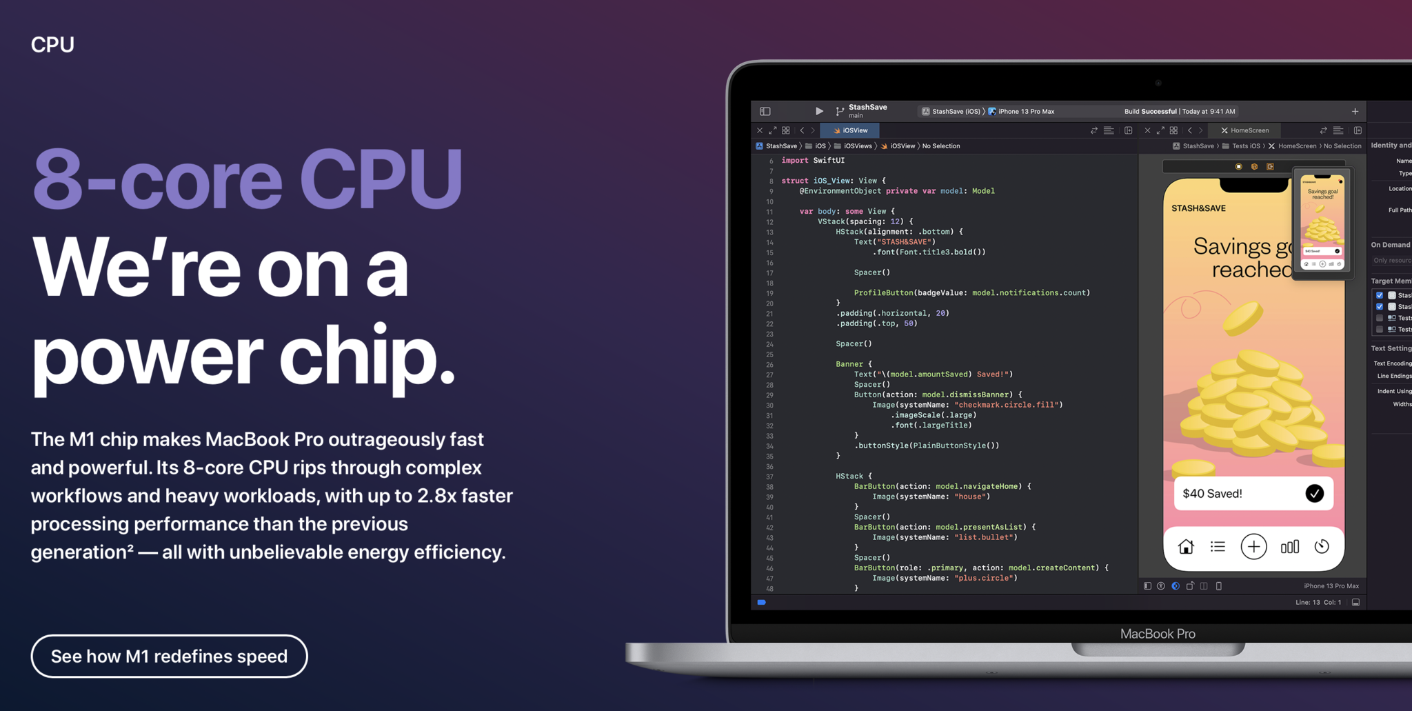 Apple MacBook Pro 13" M1 8-Core / 16GB / 1TB SSD / 2020 / Space Gray