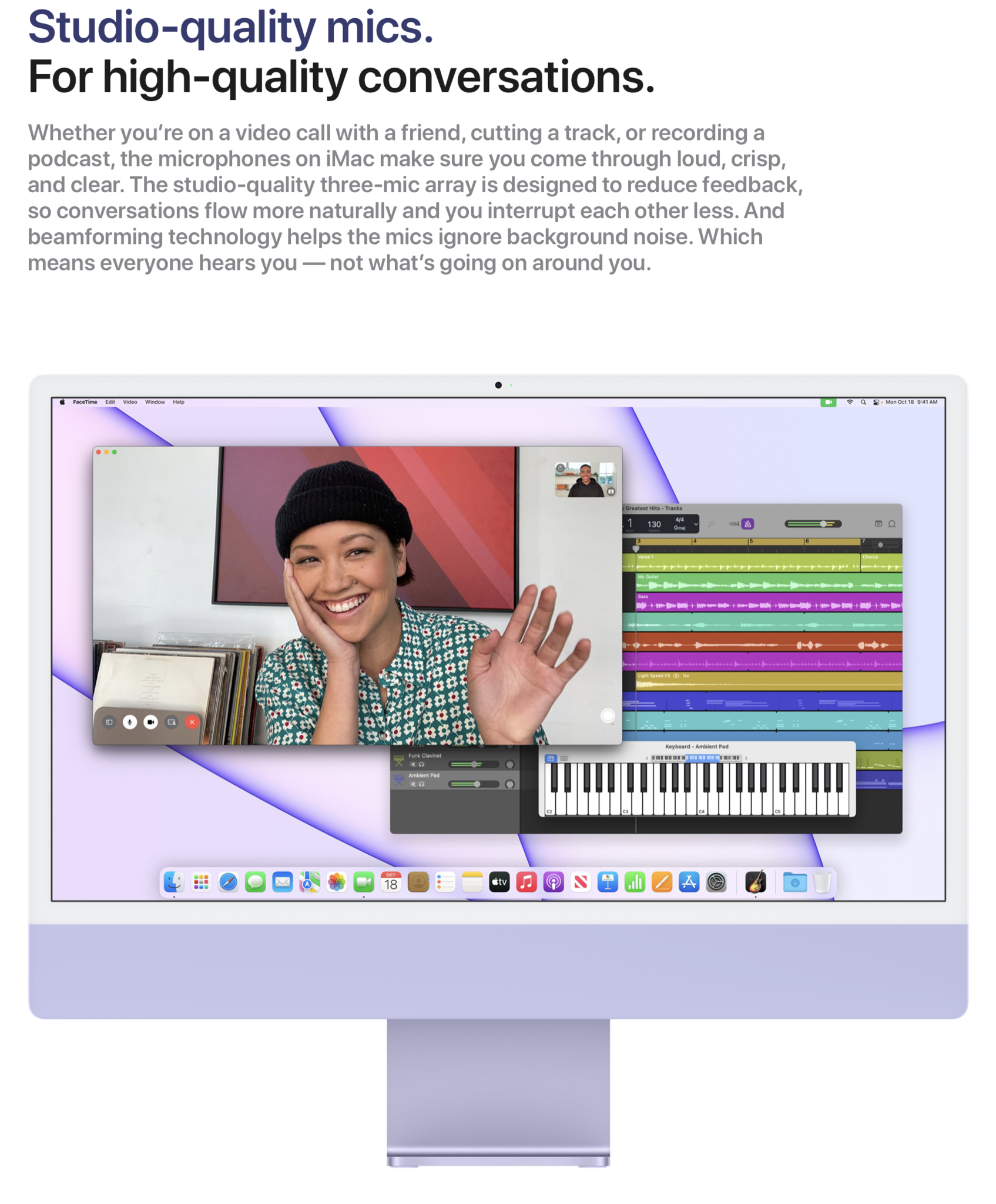 Apple iMac 24 Inch - Green/CPU/8 Core GPU/16GB/256GB/KB