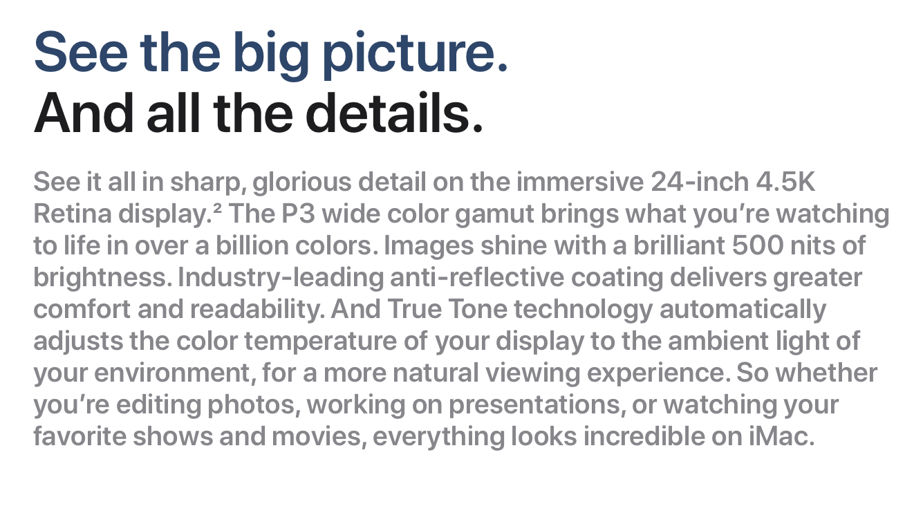 Apple iMac 24 Inch - Purple/CPU/8 Core GPU/16GB/256GB/KB