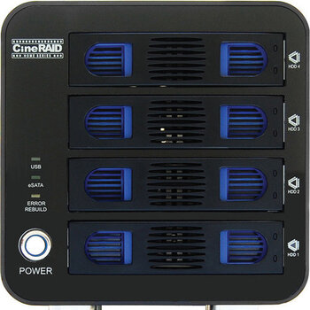 CineRAID 4-Bay RAID (Diskless) USB 3.0/eSATA, 1Year Mfg. Warranty