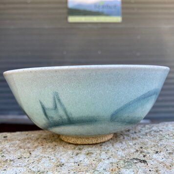 Ceramic Matcha Bowl With Spout, Speckled Blue and White, Bowl With Spout,  Handmade Bowl, Gifts for Her, Gifts for Him, Japanese Chawan 