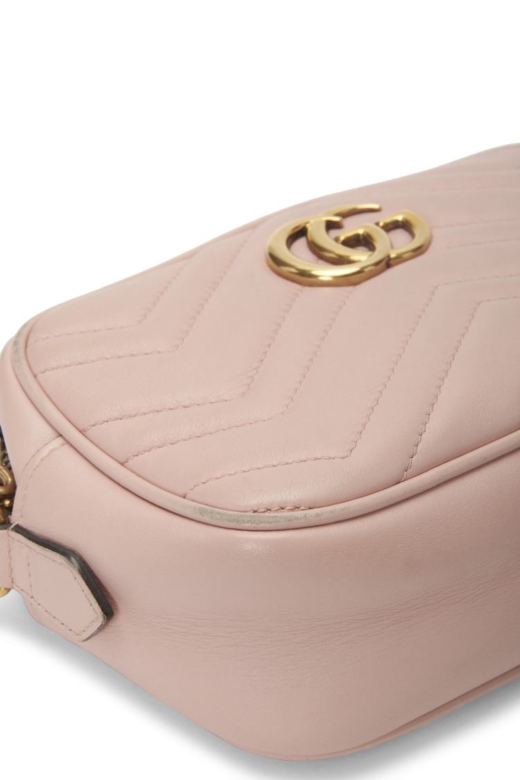 Gucci Dusty Pink GG Marmont Matelassé Mini Handbag - RETYCHE