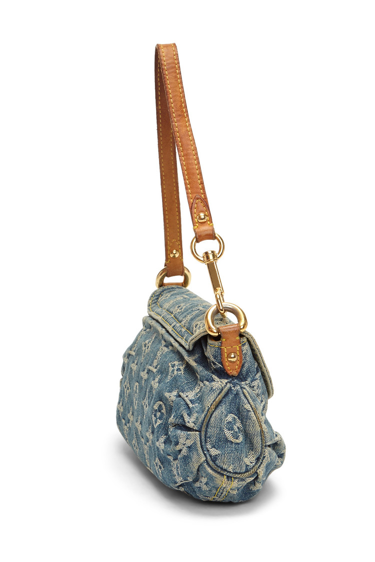 Louis Vuitton Blue Monogram Denim Mini Pleaty Shoulder Bag - RETYCHE