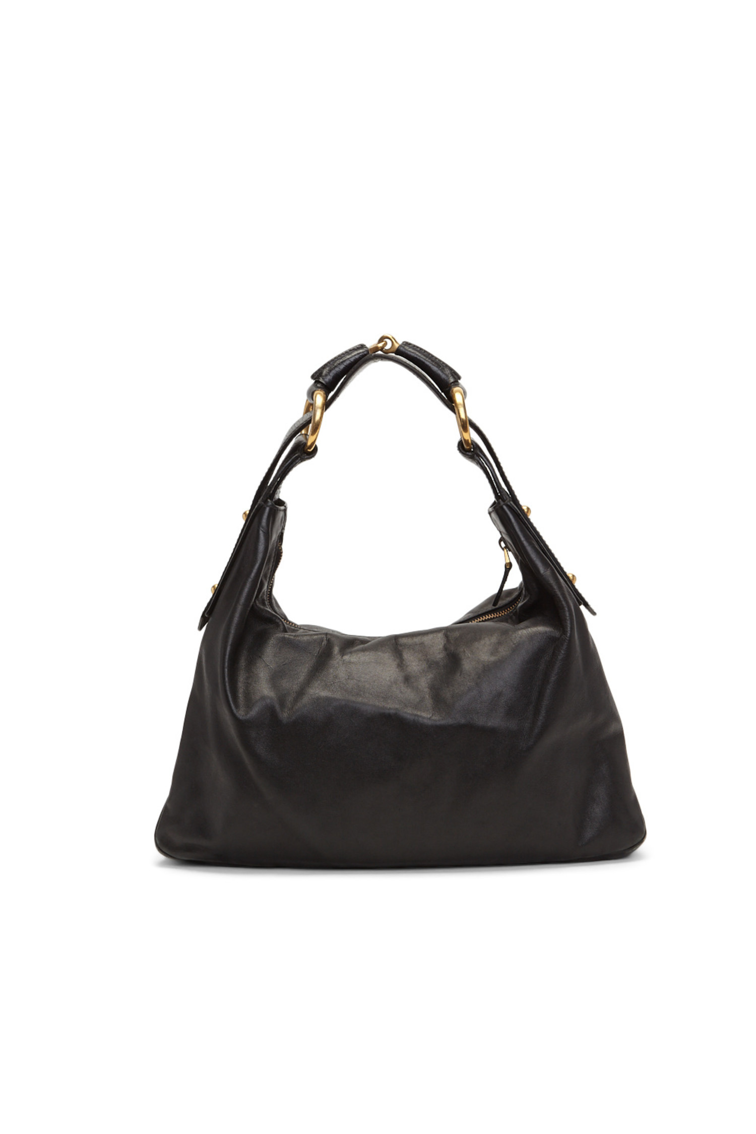 gucci black leather hobo bag