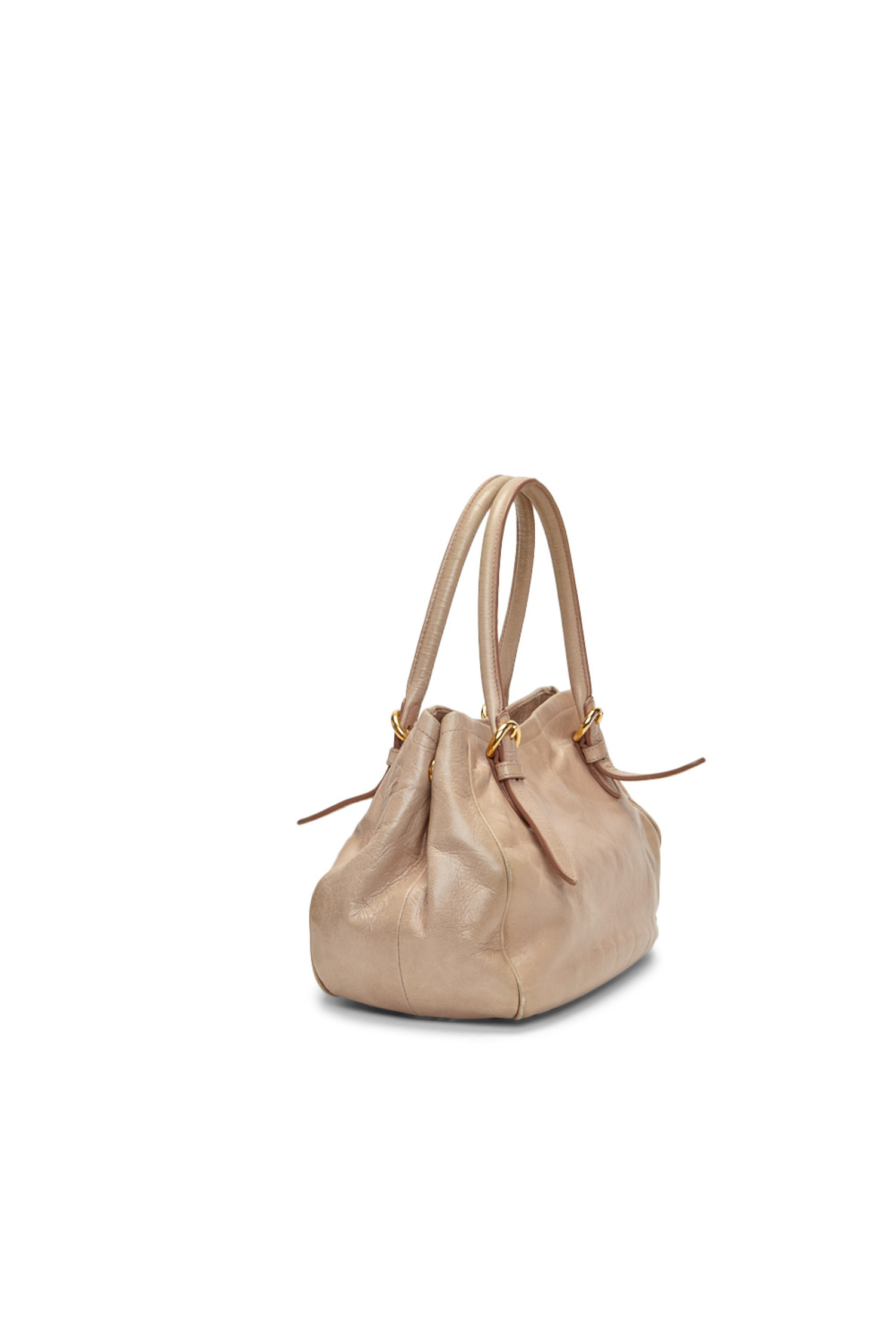 Miu Miu Nude Vitello Shine 1095 Convertible Tote Retyche