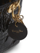 Dior Vintage Black Patent Mini Lady Dior Retyche