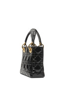 Dior Vintage Black Patent Mini Lady Dior Retyche
