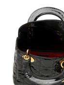 Dior Vintage Black Patent Mini Lady Dior Retyche