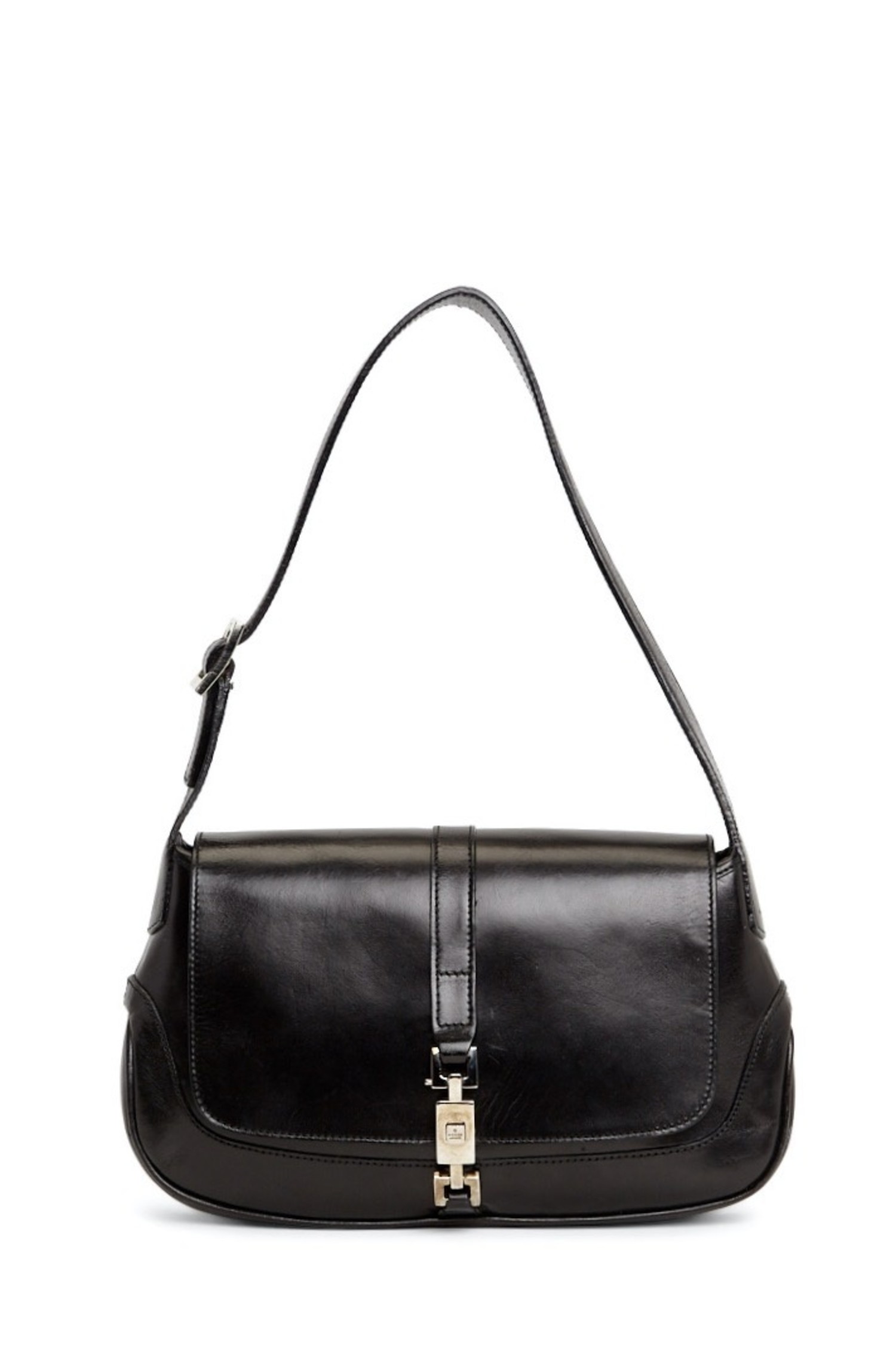 gucci vintage black leather bag