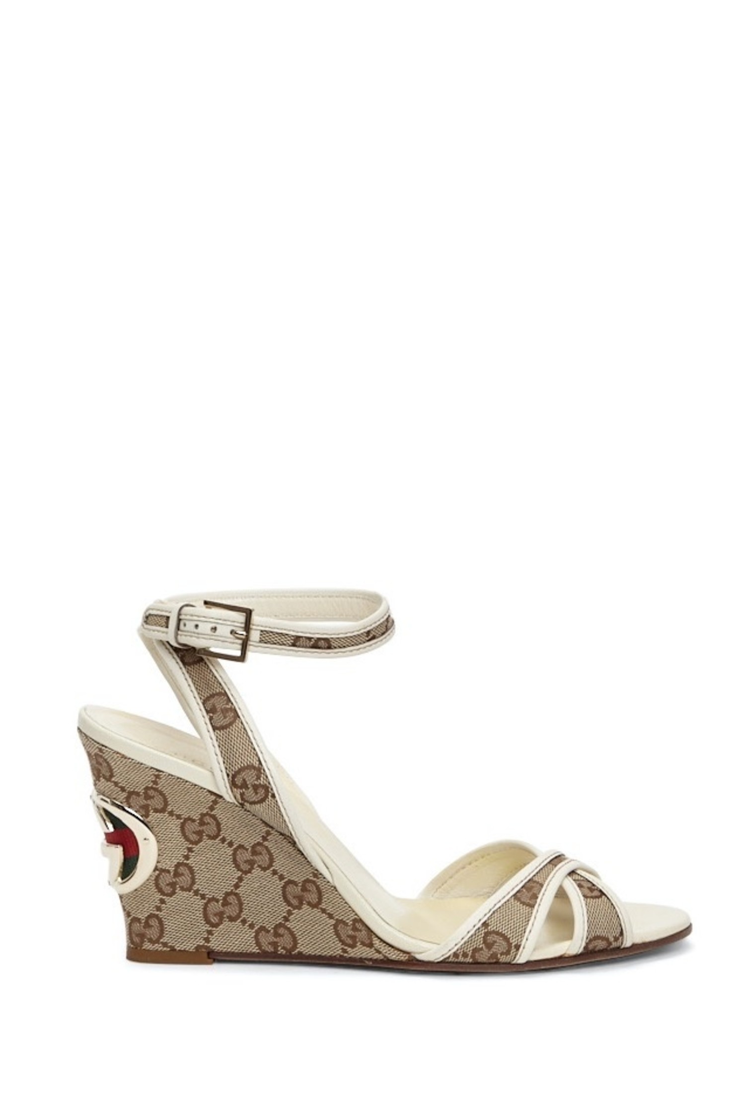 gucci white wedges