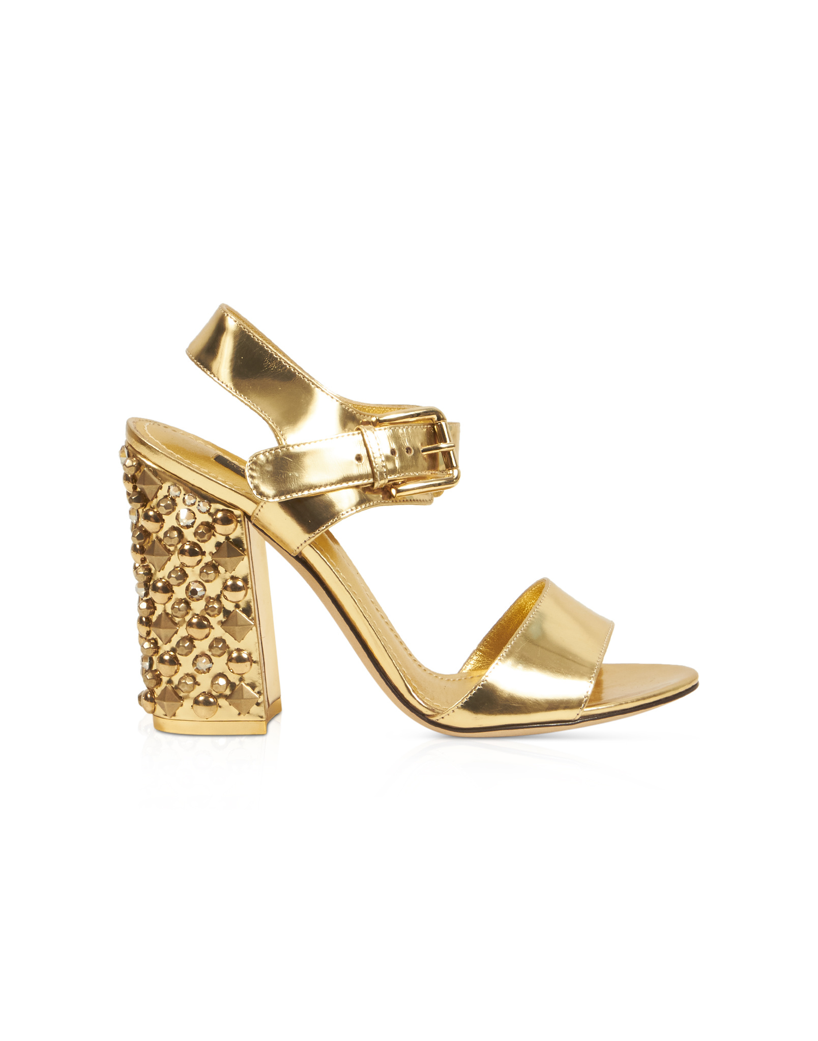 gold embellished heels