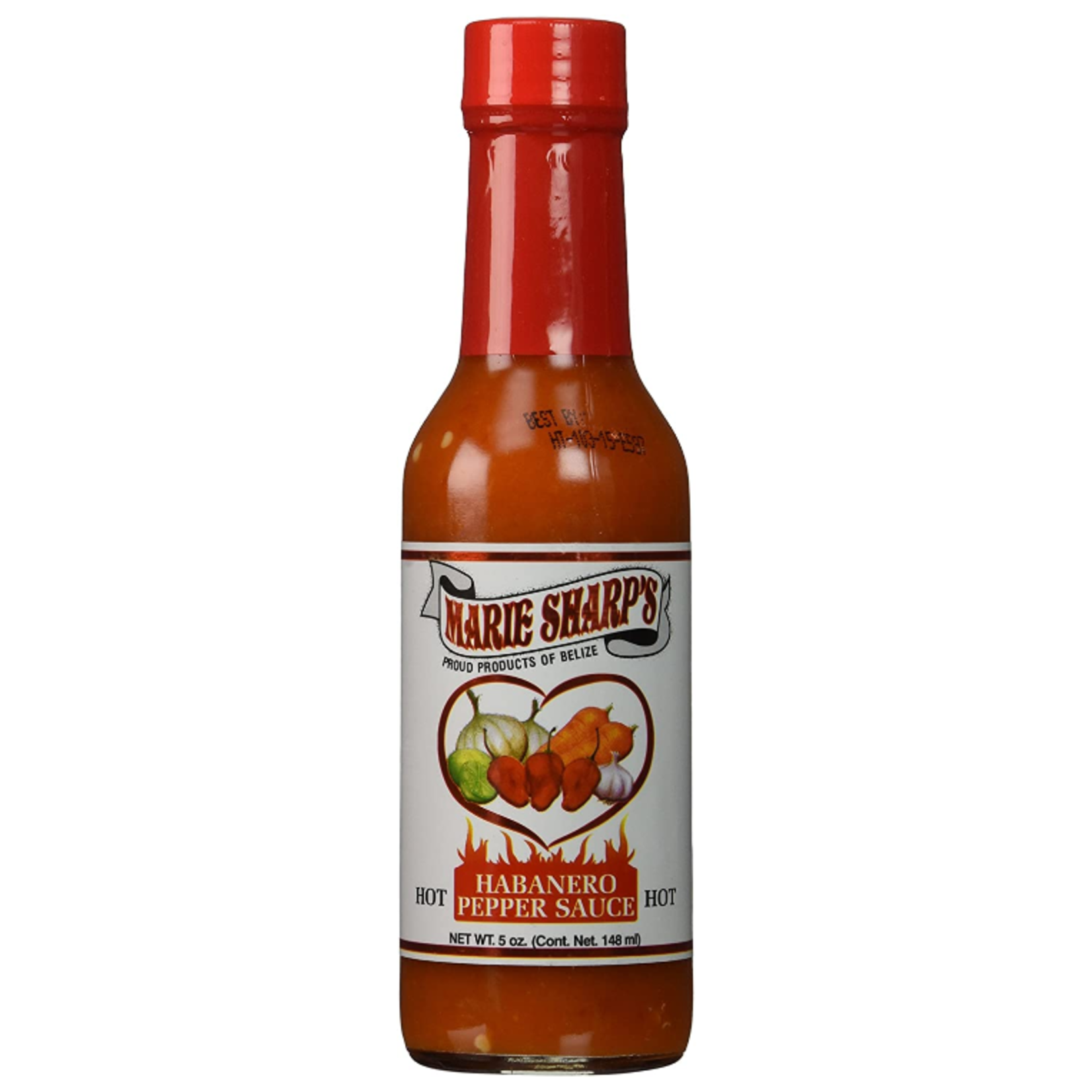 Marie Sharp's "Hot" Habanero Pepper Sauce 5 oz. | Heat Rating: 6